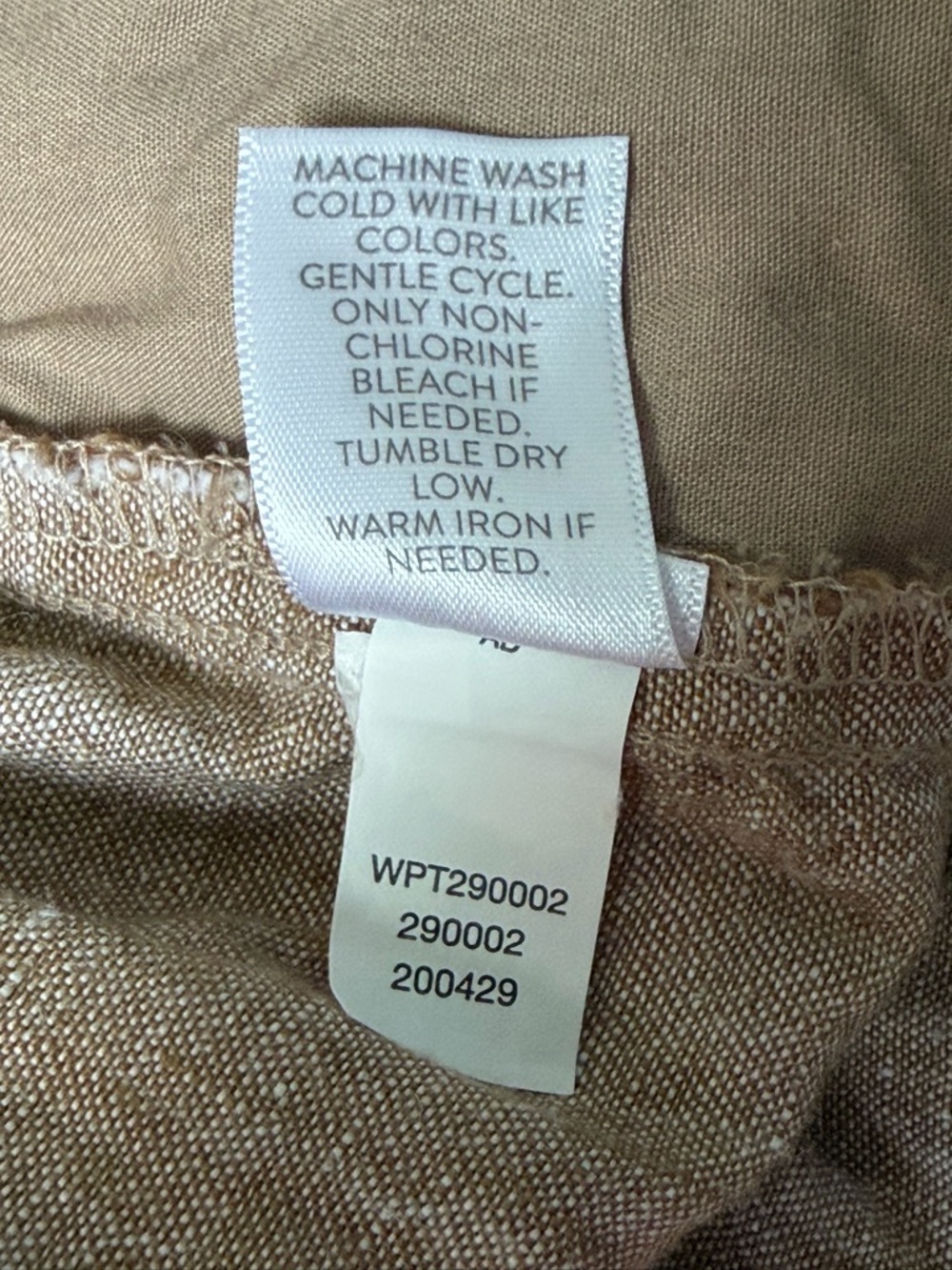 J. Jill Women's Taupe Linen Elastic Waist Wide-Leg Pants Size Large 54822 - Picture 10 of 10